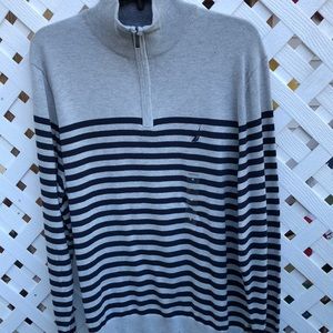 Men’s 3/4 Zipper Nautica “Navtech” Navy/Grey Sweater